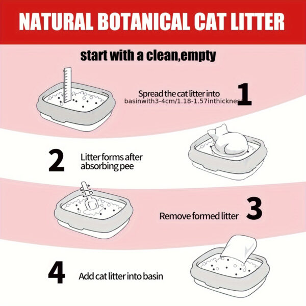 33lbs Dust-Free Sumlov Tofu Cat Litter, Natural Botanical, 5.5Lbs Each Pack, Flushable, Quick Clumping, Odor Control, Made From Pea Fiber And Corn Starch - Image 11
