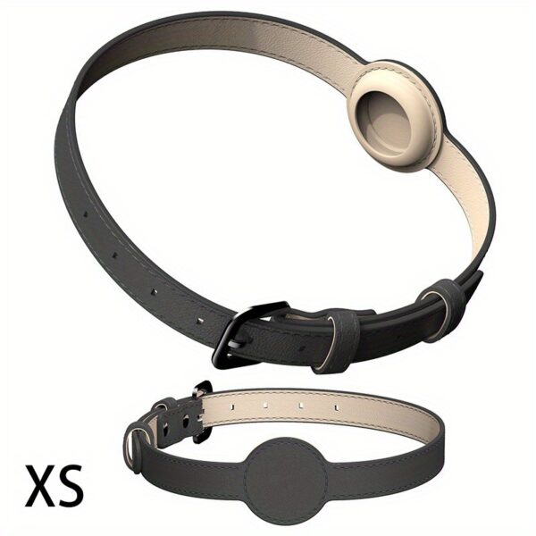 Dog Collar For Airtag Protective Tracker, Waterproof Pet Dog Anti-lost Positioning Silicone PU Collar Anti-lost Pet Cat Dog Collar - Image 3