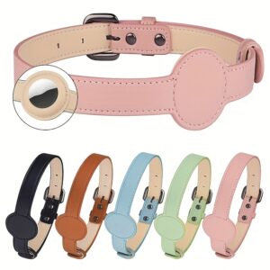 Dog Collar For Airtag Protective Tracker, Waterproof Pet Dog Anti-lost Positioning Silicone PU Collar Anti-lost Pet Cat Dog Collar