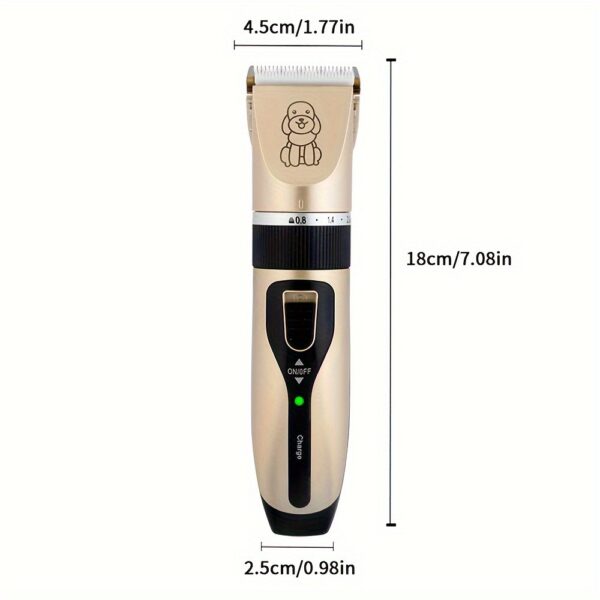 USB Rechargeable Pet Grooming Kit - Electric Hair Trimmer for Dogs & Cats, Low Noise, Portable Clippers - Image 2