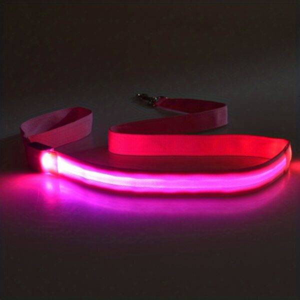 Secure Night Walks: Enhanced Visibility Glow & LED Dog Leash, Durable and Stylish for Your Pet's Safety and Comfort - Image 7