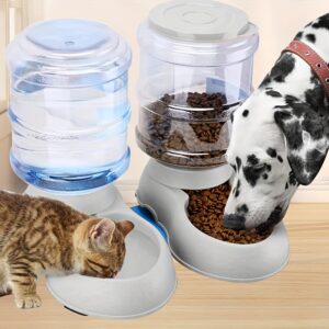 [Large Capacity Pet Feeder Fountain] 1pc Large Capacity Transparent Pet Feeder/Water Fountain, Water/Food Feeder Dispenser For Cats And Dogs Christmas Gift
