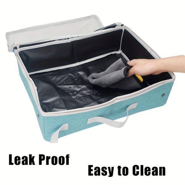 Portable Collapsible Cat Litter Box, Durable And Leak-Proof, Easy To Clean, Compact Design For Travel - Image 6