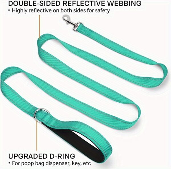 Safe and Comfortable Reflective Double-Sided Dog Leash for Walking and Training - Image 20