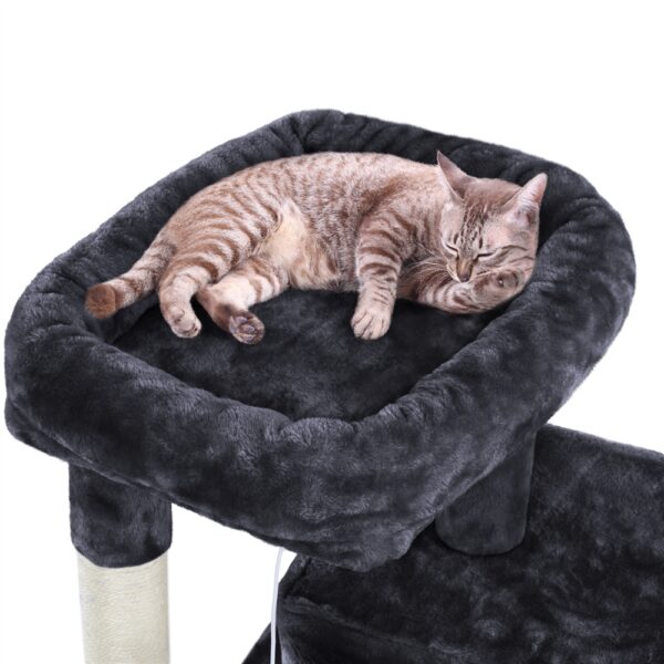 Costoffs 36'' Cat Tree Multilevel Cat Tower with Extra Large Perch & Scratching Posts & Scratching Board for Indoor Cats/ Kittens - Image 22