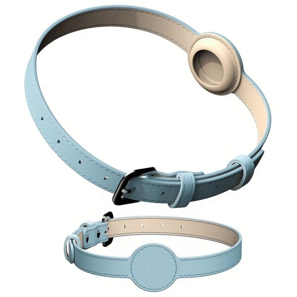 Dog Collar For Airtag Protective Tracker, Waterproof Pet Dog Anti-lost Positioning Silicone PU Collar Anti-lost Pet Cat Dog Collar - Image 4