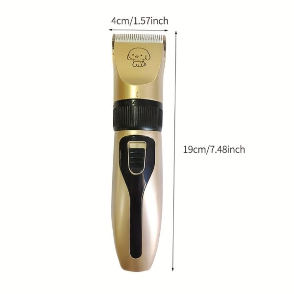 [Cordless Trimmer for Dogs & Cats] Whisper-Quiet Electric Pet Grooming Kit - USB Rechargeable, Cordless Trimmer for Dogs & Cats with Limit Combs, Professional Shaver Tool Set, Golden Finish - Ideal for All Hair Types, Home Pet Styling|Ergonomic Design|Met - Image 2