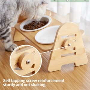 1/2/3pcs Adjustable Slanting Ceramic Pet Bowl Set - Ergonomic Lifting Design, Easy Cleaning, Anti-Slip Base, Suitable for Cats and Dogs of All Sizes - Dog Bowl, Cat Food Bowl, Pet Feeding Essentials