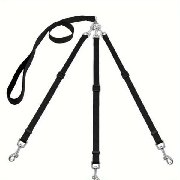 3-Way Dog Leash | Adjustable Nylon Seat Belt for Car Travel, Hiking & Camping | No-Pull Design with Comfort Grip Handle | Multi-Color Options | Secure Clip Attachment for Safe Outdoor Walks, Car Safety Gear | Comfortable Grip Leash | Durable Nylon Leash - Image 3