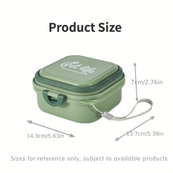 Multifunctional Collapsible Pet Double Bowls Portable Plastic Double-Layer Leak Proof Dog Food Bowl Water Bowl For Pet Outdoor Traveling Camping Walking Supplies - Image 2