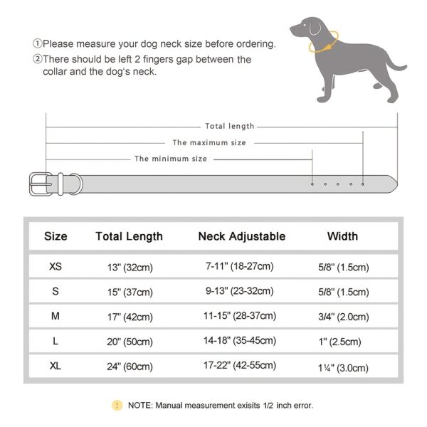 [Custom Dog Collar] Soft Padded Custom Engraved Dog Collar with ID Nameplate - Adjustable Pet Collars for Small to Large Dogs - Solid Pattern, Durable Material, Personalized - Image 2