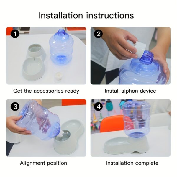 [Large Capacity Pet Feeder Fountain] 1pc Large Capacity Transparent Pet Feeder/Water Fountain, Water/Food Feeder Dispenser For Cats And Dogs Christmas Gift - Image 21