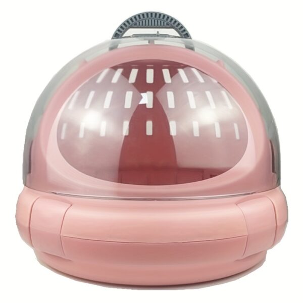 1pc Space Capsule Cat Litter Box, Portable Cat Carrier, PVC Material, Airline-Approved Pet Travel Carrier, Transparent Dome With Ventilation, Modern Cat Toilet, Handheld Cat Cage - Image 6