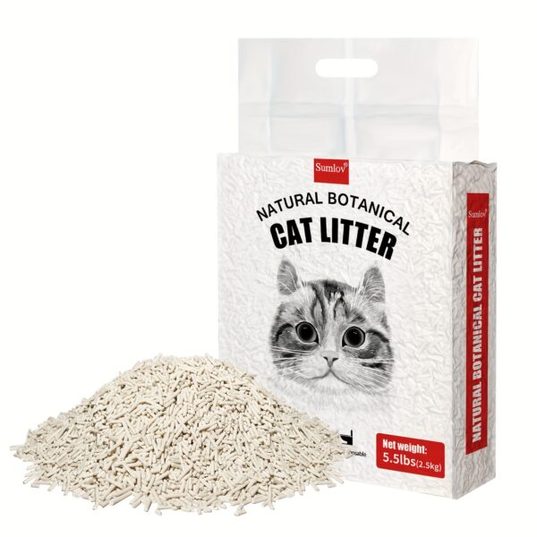 33lbs Dust-Free Sumlov Tofu Cat Litter, Natural Botanical, 5.5Lbs Each Pack, Flushable, Quick Clumping, Odor Control, Made From Pea Fiber And Corn Starch - Image 9