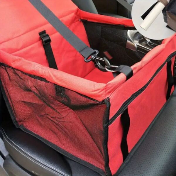 Pet Car Booster Seat For Dog Cat Portable And Breathable Bag With Seat Belt Dog Carrier Safety Stable For Travel Look Out With Clip On Leash With PVC Tube Christmas Gift - Image 17