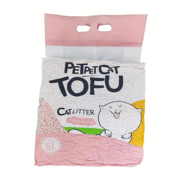 Flushable Tofu Cat Litter, 5.51LB (1.59gal) - Natural, Clumping, Odor-Free, Pet Cleaning Supplies - Image 2