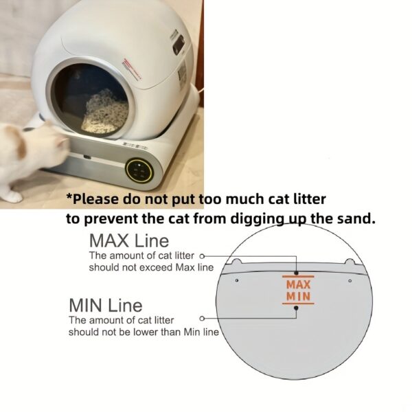 Smart Cat Litter Box, Self Cleaning Cat Litter Box Automatic Cat Litter Cleaning Robot Big Capacity For Multiple Cats - Image 6