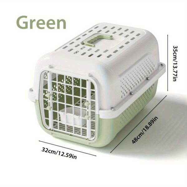 Cats Pet Travel Carrier, Plastic Kennels Rolling Plastic Wire Door Travel Dog Crate - Small - No Wheel, Pet Carrier | Hard-Sided Pet Kennel Ideal for Toy Dog Breeds, Small Cats & Small Animals | Dog Carrier - Image 4