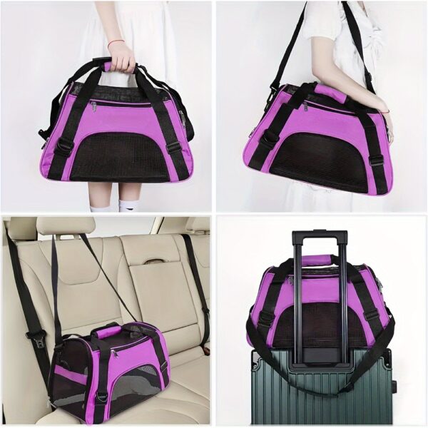 Cat Carrier Dog Carrier Pet Carrier, Airline Approved Soft-Sided Foldable Pet Bag Puppy Carrier With Breathable Mesh For Small Medium Cats Dogs Rabbit - Image 10