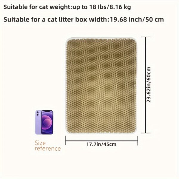 Honeycomb Double Layer Cat Litter Trapping Mat, Non-slip Washable Cat Cleaning Mat For Pet Toilet Kennel Litter Box - Image 15