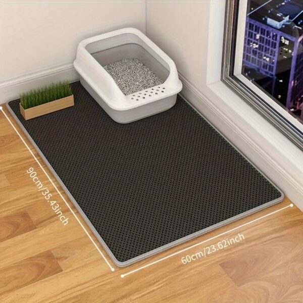 Extra-Large Double Layer Cat Litter Mat - Anti-Splash, Leak-Proof Design With Eva Material For Easy Cleanup - Image 13