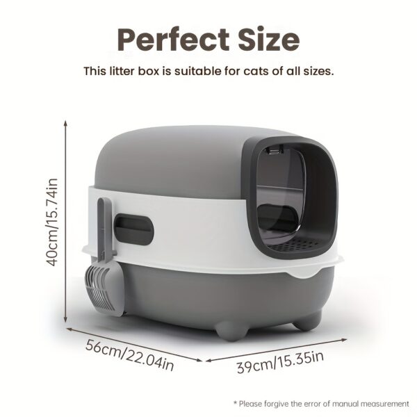 Jumbo Cat Litter Box with Easy-Clean Detachable Design – Ideal for All Cat Sizes – Includes Oversized Litter Scoop - Image 2
