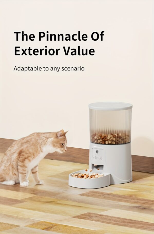 Intelligent Automatic Cat Feeder, 4 Liter Timed Cat Dry Food Dispenser, Timed Dosing, Anti Clogging, Automatic Pet Feeder for Cats and Dogs, Automatic Cat and Dog Feeder, Ideal Gift for Cat Owners - Image 14