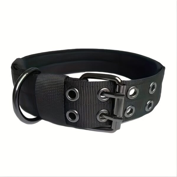 1pc Heavy Duty Nylon Tactical Pet Dog Collar - Adjustable and Durable for Large Dogs - Image 4