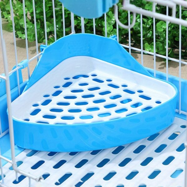 3pcs pieces of pet toilet small animal cat litter tray corner suitable for hamster, guinea pig, ferret, sand rat pet toilet - Image 8