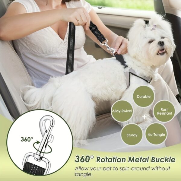 Adjustable Dog Car Harness Seat Belt Set, Pet Vest Harness For Car With Strap - Image 8