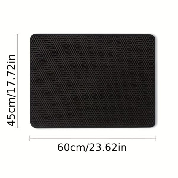 Honeycomb Double Layer Cat Litter Trapping Mat, Non-slip Washable Cat Cleaning Mat For Pet Toilet Kennel Litter Box - Image 8