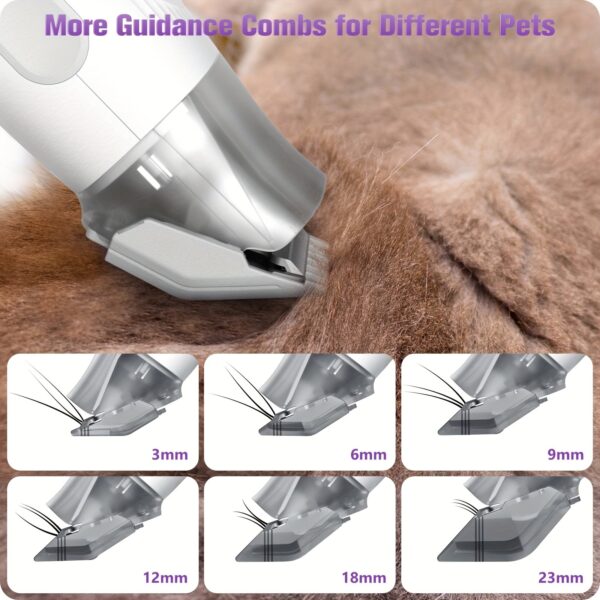 Homeika Pet Grooming Kit, Handheld Vacuum 101.44oz Dog Hair Vacuum Suction 99% Pet Hair, 7 Pet Grooming Tools, Storage Bag, 5 Nozzles, Quiet Pet Vacuum Groomer with Massage Nozzle for Shedding Dogs Cats Purple - Image 3