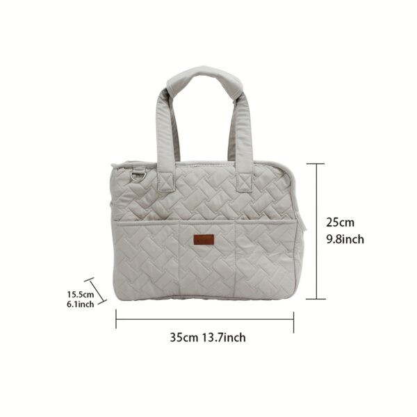 Portable Canvas Dog Carrier Bag - Breathable, Large Capacity Pet Tote with Shoulder Strap for Small to Medium Breeds - Available in Beige, Gray, Pink - Image 10