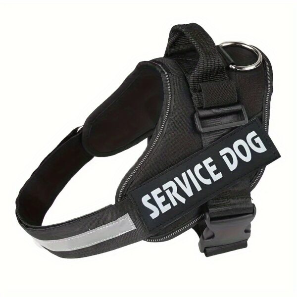 1pc Service Dog Vest Harness with Handle, Adjustable Polyester Pet Carrier for Outdoor Use, Graphic Pattern, No Battery Required, Outdoor Pet Gear | Reflective Dog Vest | Sturdy Handle Feature - Image 35