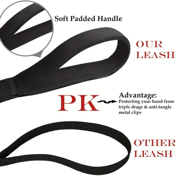 3-Way Dog Leash | Adjustable Nylon Seat Belt for Car Travel, Hiking & Camping | No-Pull Design with Comfort Grip Handle | Multi-Color Options | Secure Clip Attachment for Safe Outdoor Walks, Car Safety Gear | Comfortable Grip Leash | Durable Nylon Leash - Image 10