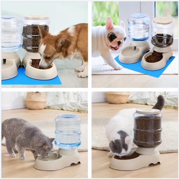 [Large Capacity Pet Feeder Fountain] 1pc Large Capacity Transparent Pet Feeder/Water Fountain, Water/Food Feeder Dispenser For Cats And Dogs Christmas Gift - Image 14