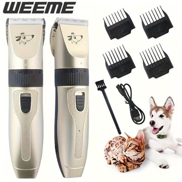 [Professional Pet Grooming Kit] 36V Professional Cordless Pet Grooming Kit - USB Rechargeable Dog And Cat Hair Trimmer with Lithium Battery, Pet Salon Hairdressing Tools Set - Guide Combs, Scissors, And Nail Clippers