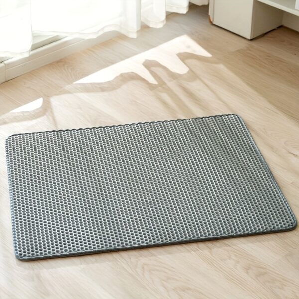 Honeycomb Double Layer Cat Litter Trapping Mat, Non-slip Washable Cat Cleaning Mat For Pet Toilet Kennel Litter Box - Image 6