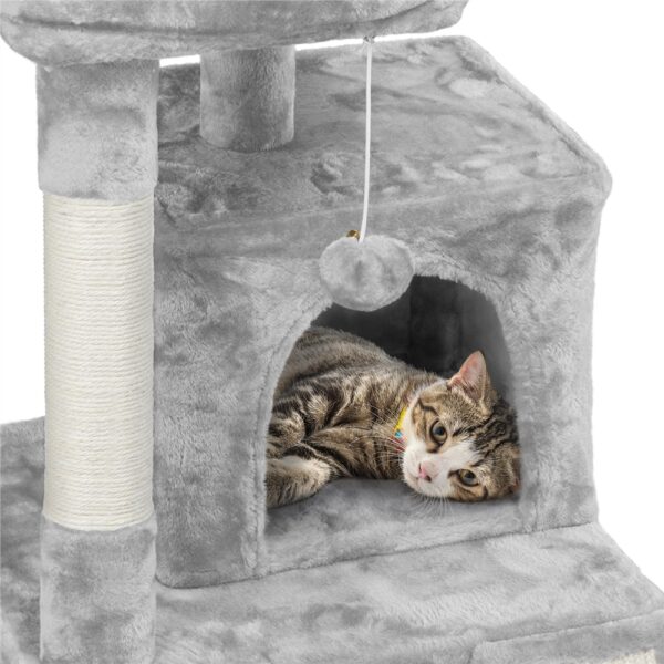 Costoffs 36'' Cat Tree Multilevel Cat Tower with Extra Large Perch & Scratching Posts & Scratching Board for Indoor Cats/ Kittens - Image 17