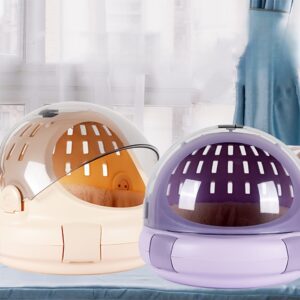 1pc Space Capsule Cat Litter Box, Portable Cat Carrier, PVC Material, Airline-Approved Pet Travel Carrier, Transparent Dome With Ventilation, Modern Cat Toilet, Handheld Cat Cage