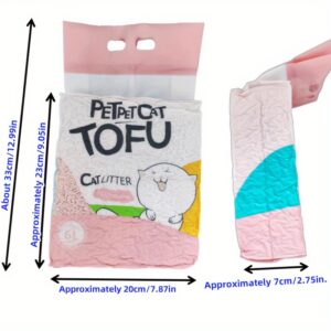 Flushable Tofu Cat Litter, 5.51LB (1.59gal) - Natural, Clumping, Odor-Free, Pet Cleaning Supplies