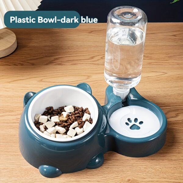 Automatic Pet Feeder & Water Dispenser Set - Non-Electric, Dual Bowl Design for Cats and Dogs - Image 5