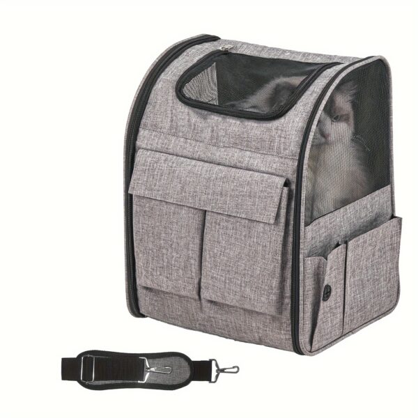 [18LBS Rolling Pet Carrier Backpack] 18LBS Rolling Pet Carrier Backpack With Removable Wheels For Under, Large Soft Sided Wheeled Dog Carrier Cat Travel Carrier Airline Approved For Small Dogs And Medium Cats With Upgraded Wheels - Image 9