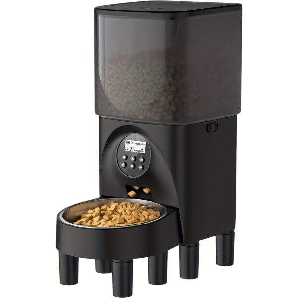 Elevated Automatic Cat Feeders, 19 Cup Timer Dry Food Dispenser for Cats and Dogs Pets with Desiccant Bag, Dog Feeder with Portion Control, Voice Recorder, 1 Pack - Image 6