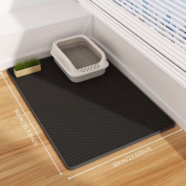 Extra-Large Double Layer Cat Litter Mat - Anti-Splash, Leak-Proof Design With Eva Material For Easy Cleanup - Image 5