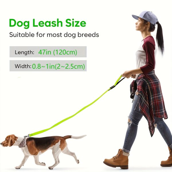 Secure Night Walks: Enhanced Visibility Glow & LED Dog Leash, Durable and Stylish for Your Pet's Safety and Comfort - Image 2