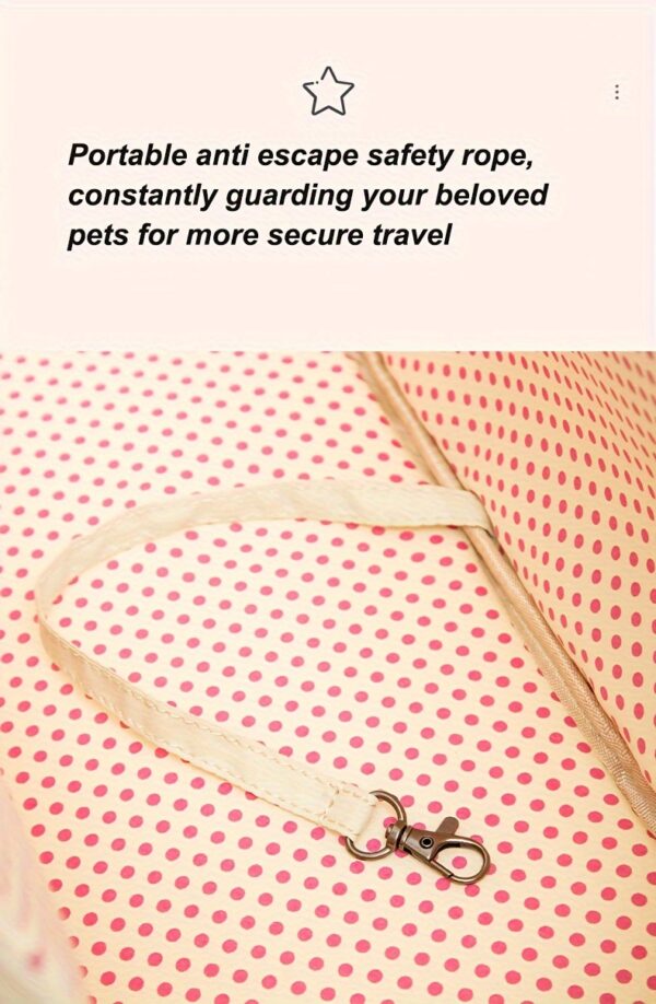 Portable Canvas Dog Carrier Bag - Breathable, Large Capacity Pet Tote with Shoulder Strap for Small to Medium Breeds - Available in Beige, Gray, Pink - Image 25