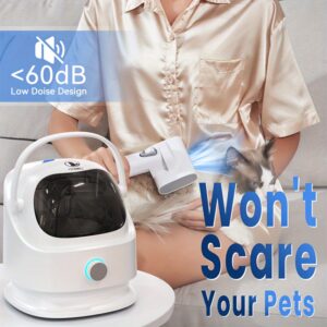 Pet Grooming Kit And Dog Hair Vacuum Cleaner 99% Pet Hair Suction, Silent, High Suction, Large Capacity, Dog Hair Grooming Kit, Dog Hair Brush Vacuum Cleaner, Pet Grooming Tools, Low Noise Dog Hair Remover Pet Grooming Supplies