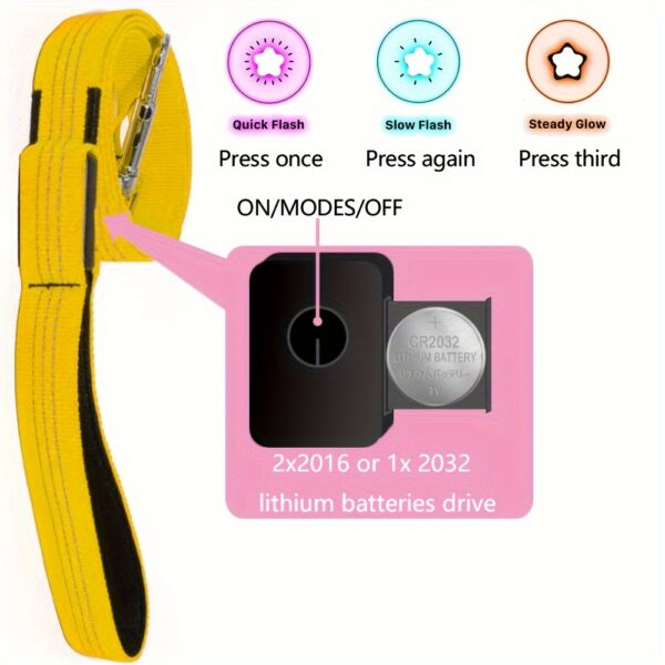Secure Night Walks: Enhanced Visibility Glow & LED Dog Leash, Durable and Stylish for Your Pet's Safety and Comfort - Image 4