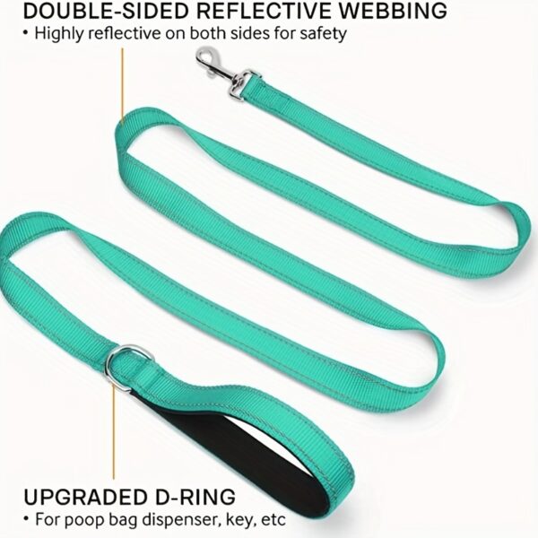 Safe and Comfortable Reflective Double-Sided Dog Leash for Walking and Training - Image 6